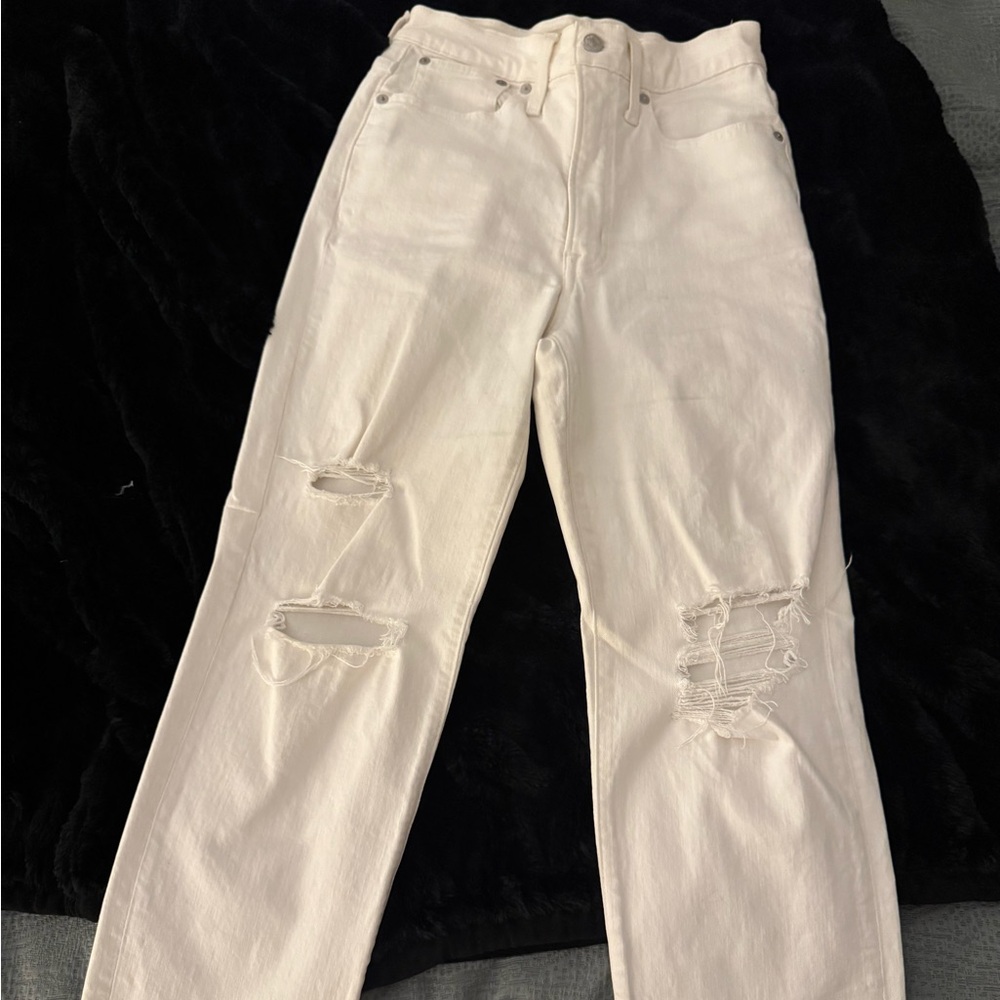 Madewell white perfect vintage straight leg jeans